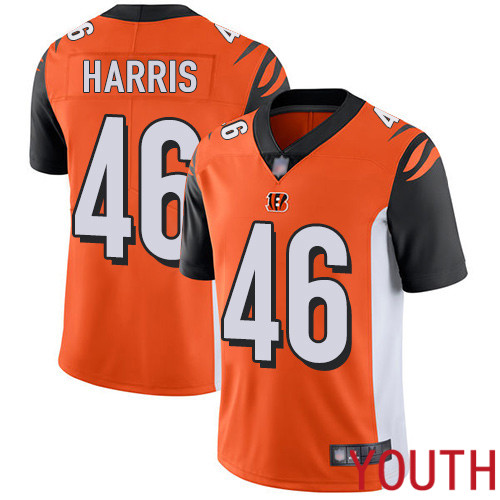 Cincinnati Bengals Limited Orange Youth Clark Harris Alternate Jersey NFL Footballl 46 Vapor Untouchable
